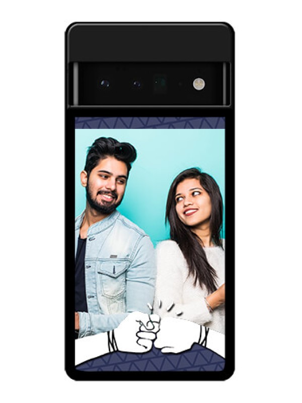 Custom Google Pixel 6 Pro 5G Custom Glass Phone Case - With Best Friends Design