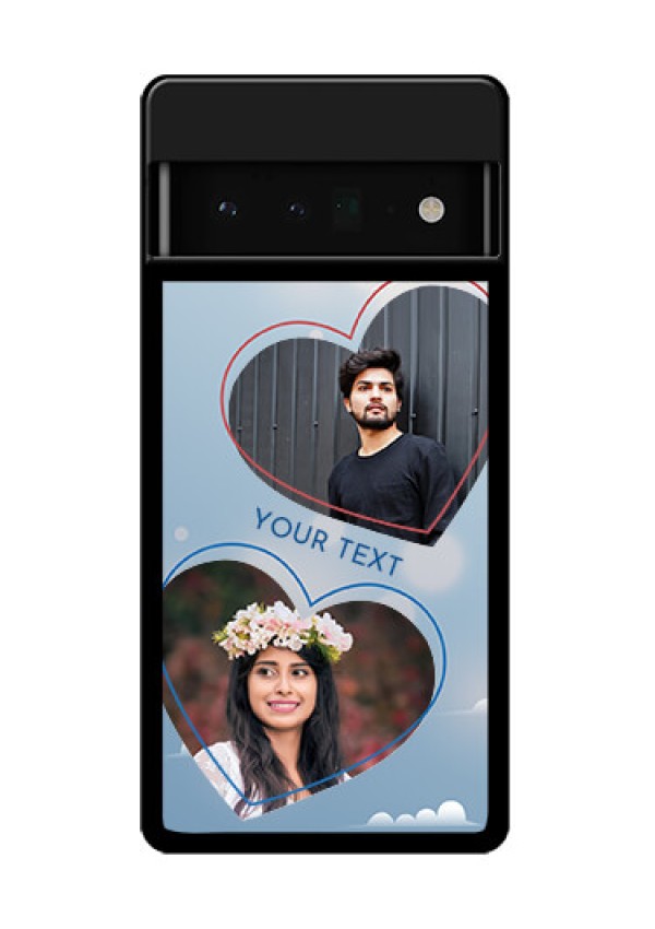 Google Pixel 6 Pro 5G Custom Glass Phone Case - Blue Color Couple Design