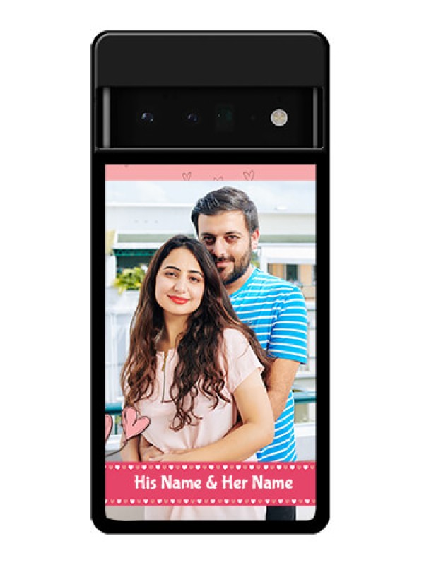 Custom Google Pixel 6 Pro 5G Custom Glass Phone Case - Love Design Peach Color