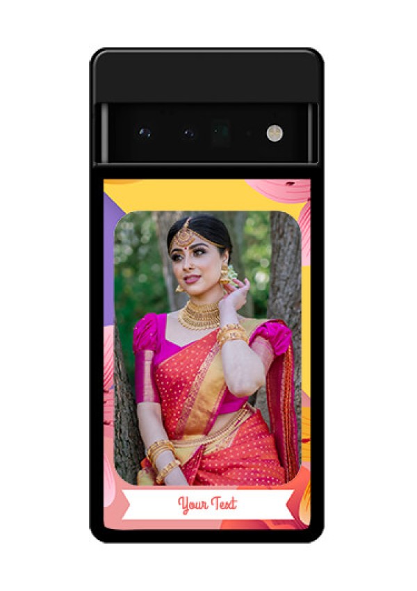 Google Pixel 6 Pro 5G Custom Glass Phone Case - 3 Image With Vintage Floral Design