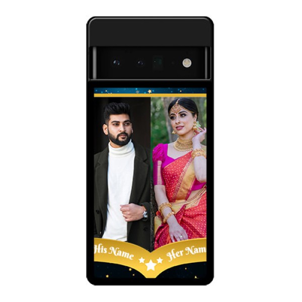 Google Pixel 6 Pro 5G Custom Glass Phone Case - Galaxy Stars Backdrop Design