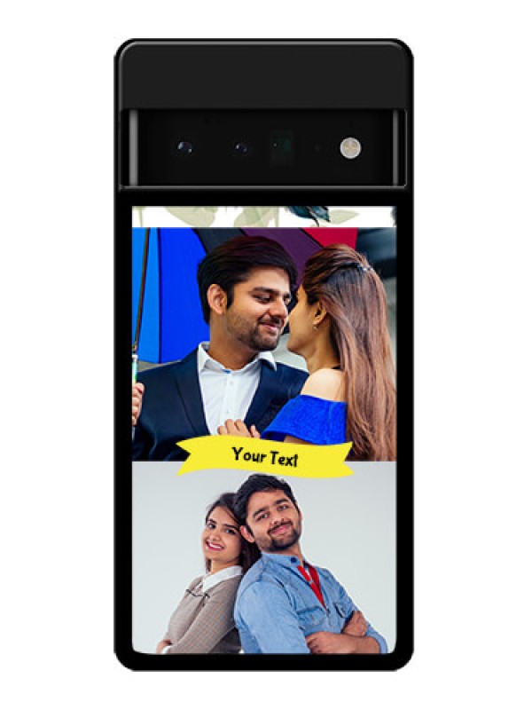 Custom Google Pixel 6 Pro 5G Custom Glass Phone Case - Image With Boho Peacock Feather Design