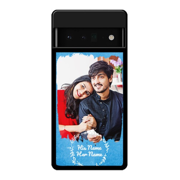 Google Pixel 6 Pro 5G Custom Glass Phone Case - Blue Color Vintage Design