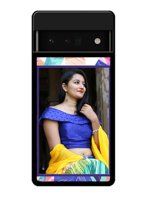 Custom Google Pixel 6 Pro 5G Custom Glass Phone Case - Abstract Floral Design
