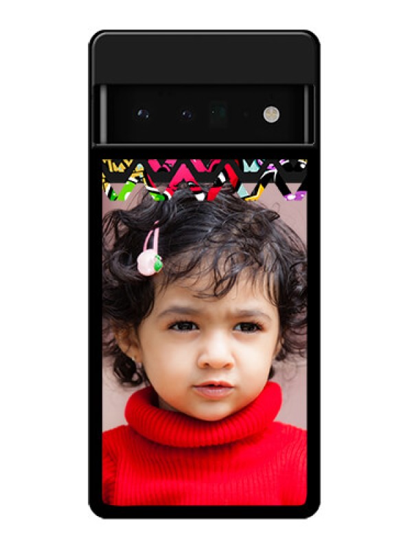 Custom Google Pixel 6 Pro 5G Custom Glass Phone Case - Neon Abstract Design