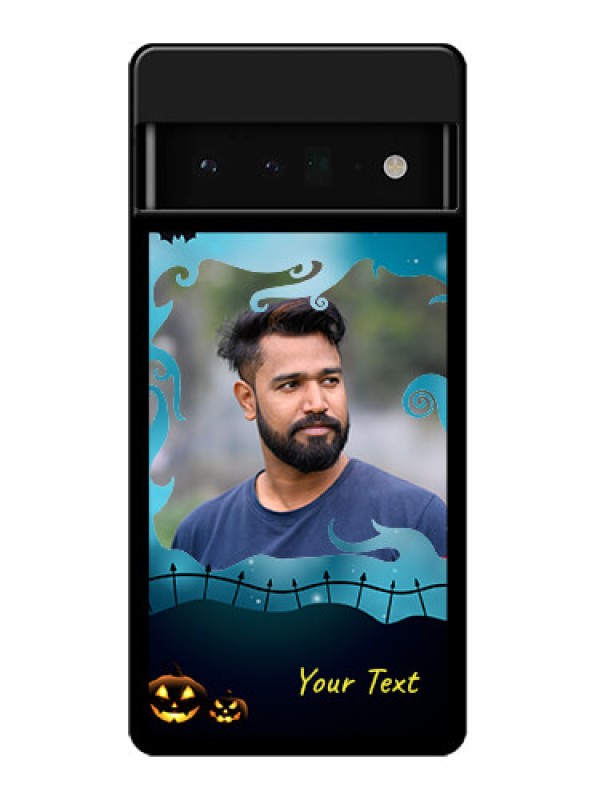 Custom Google Pixel 6 Pro 5G Custom Glass Phone Case - Halloween Frame Design