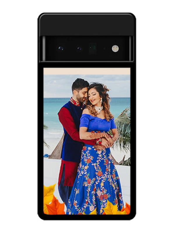Custom Google Pixel 6 Pro 5G Custom Glass Phone Case - Autumn Maple Leaves Design