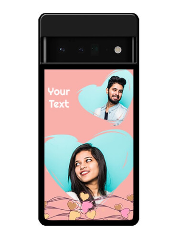 Custom Google Pixel 6 Pro 5G Custom Glass Phone Case - Love Doodle Design