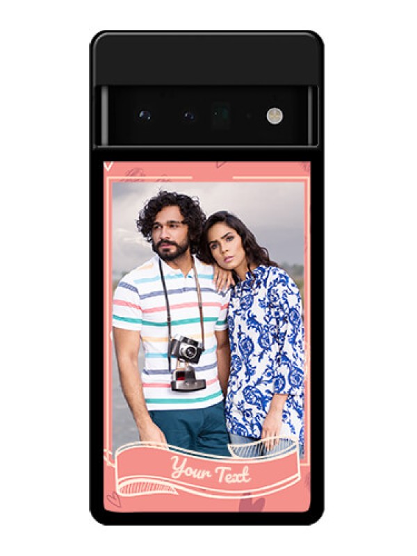 Custom Google Pixel 6 Pro 5G Custom Glass Phone Case - Love Doodle Art Design