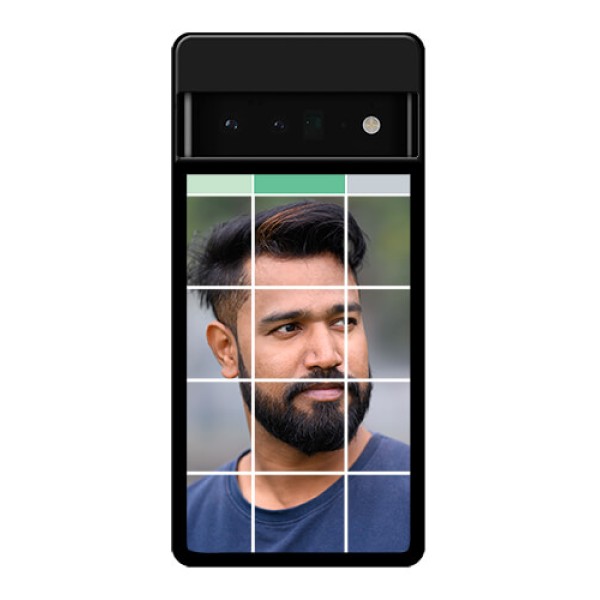 Google Pixel 6 Pro 5G Custom Glass Phone Case - With White Box Pattern