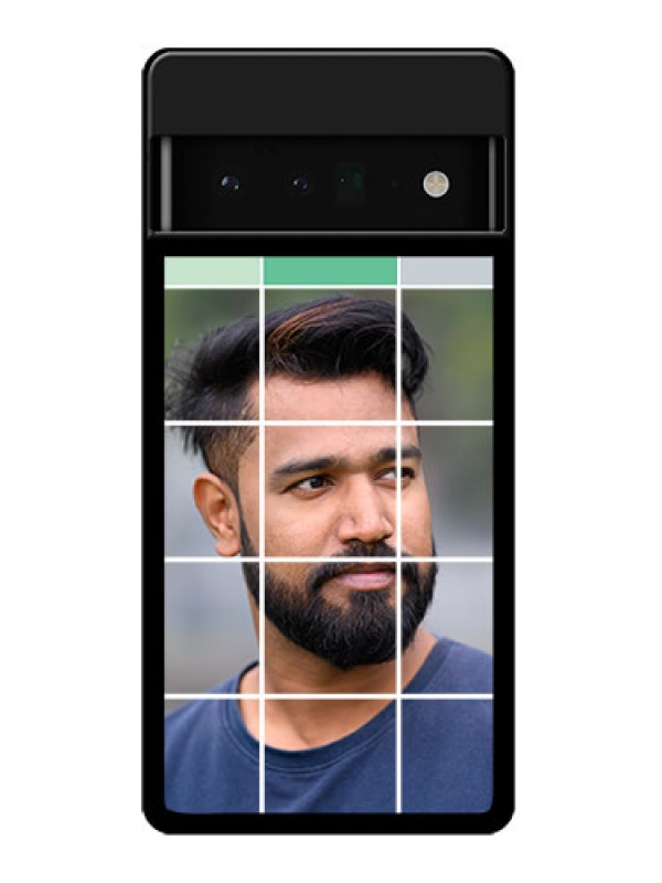 Custom Google Pixel 6 Pro 5G Custom Glass Phone Case - With White Box Pattern