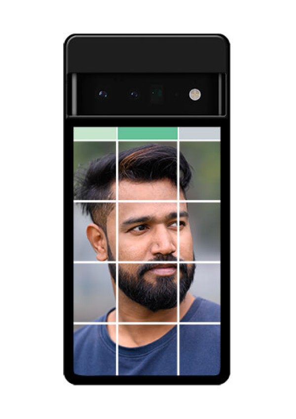 Google Pixel 6 Pro 5G Custom Glass Phone Case - With White Box Pattern