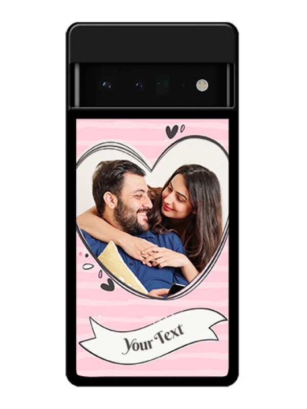 Custom Google Pixel 6 Pro 5G Custom Glass Phone Case - Vintage Heart Design