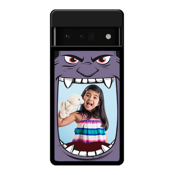 Google Pixel 6 Pro 5G Custom Glass Phone Case - Angry Monster Design
