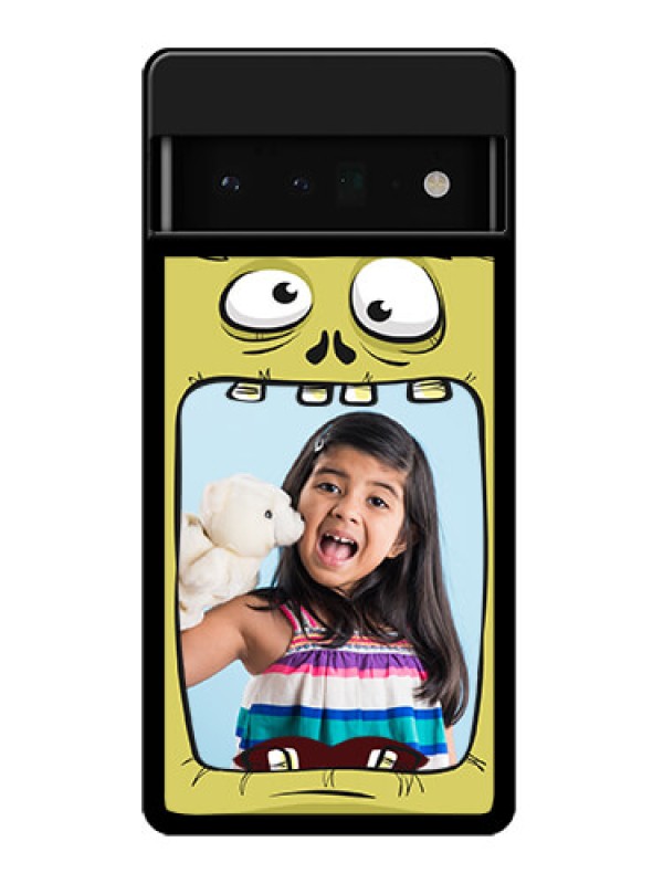 Custom Google Pixel 6 Pro 5G Custom Glass Phone Case - Cartoon Monster Back Case Design