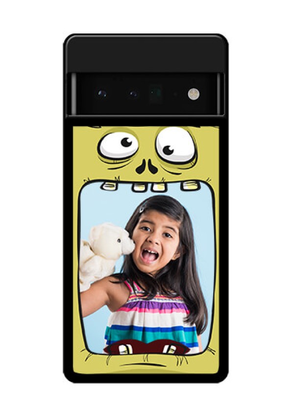 Google Pixel 6 Pro 5G Custom Glass Phone Case - Cartoon Monster Back Case Design