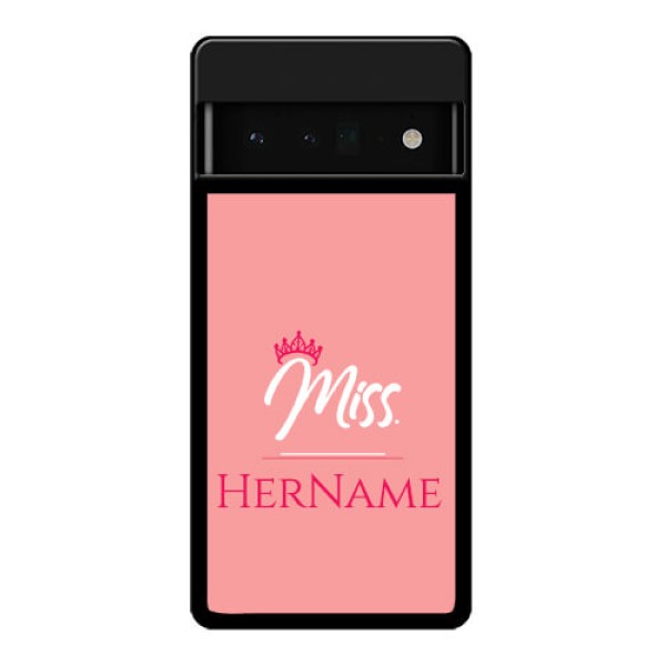 Google Pixel 6 Pro 5G Custom Glass Phone Case - Mrs With Name Design