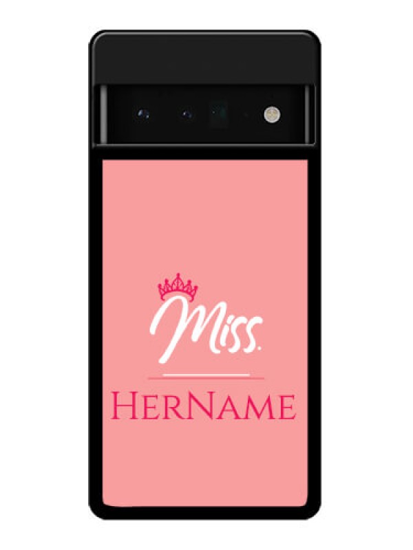 Custom Google Pixel 6 Pro 5G Custom Glass Phone Case - Mrs With Name Design