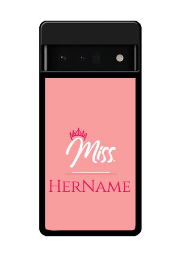 Google Pixel 6 Pro 5G Custom Glass Phone Case - Mrs With Name Design