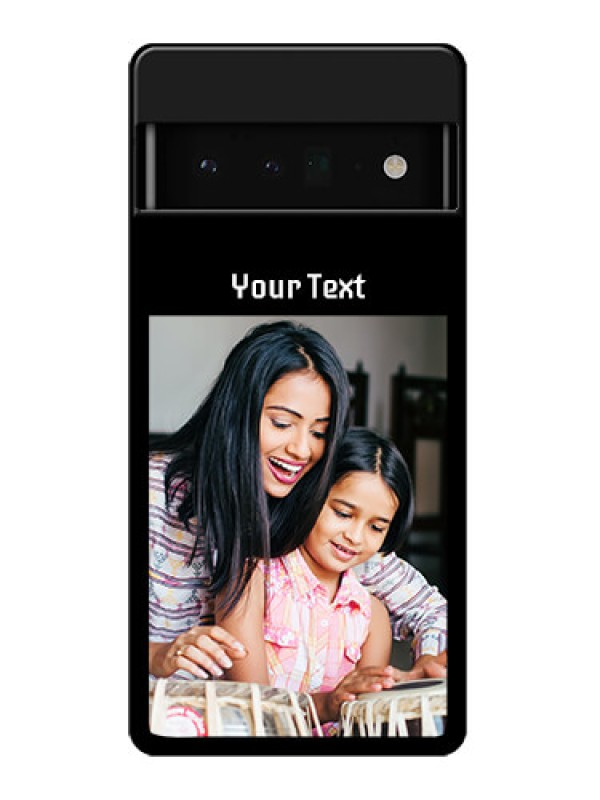 Custom Google Pixel 6 Pro 5G Custom Glass Phone Case - Photo With Name Design