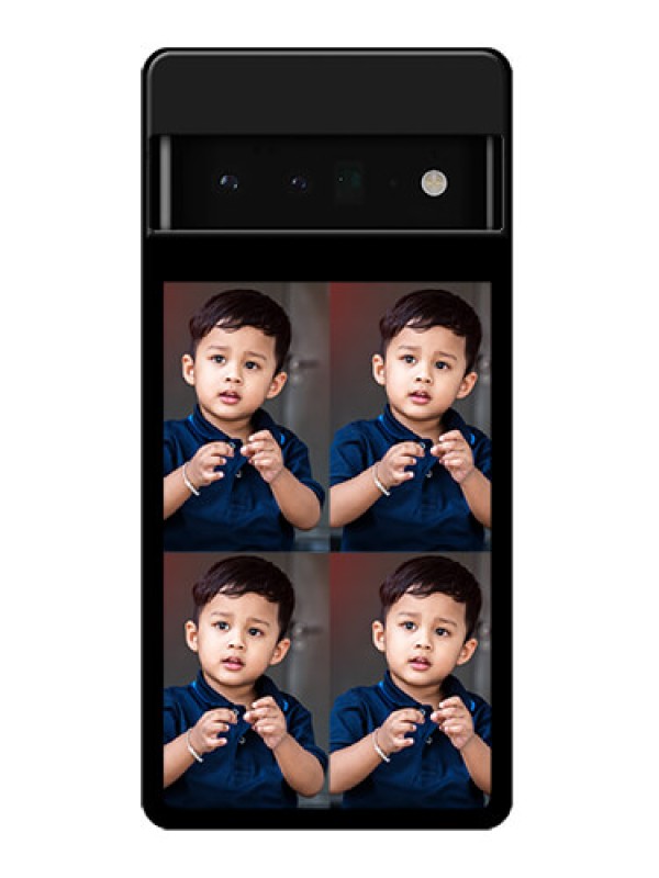 Custom Google Pixel 6 Pro 5G Custom Glass Phone Case - 4 Image Holder Design