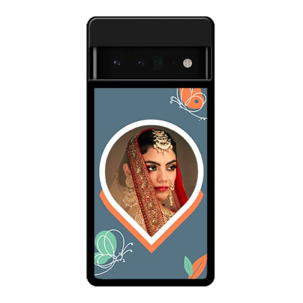 Google Pixel 6 Pro 5G Custom Glass Phone Case - Droplet Butterflies Design