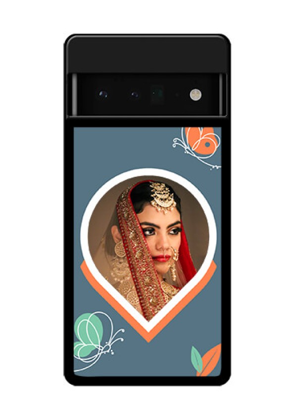 Google Pixel 6 Pro 5G Custom Glass Phone Case - Droplet Butterflies Design