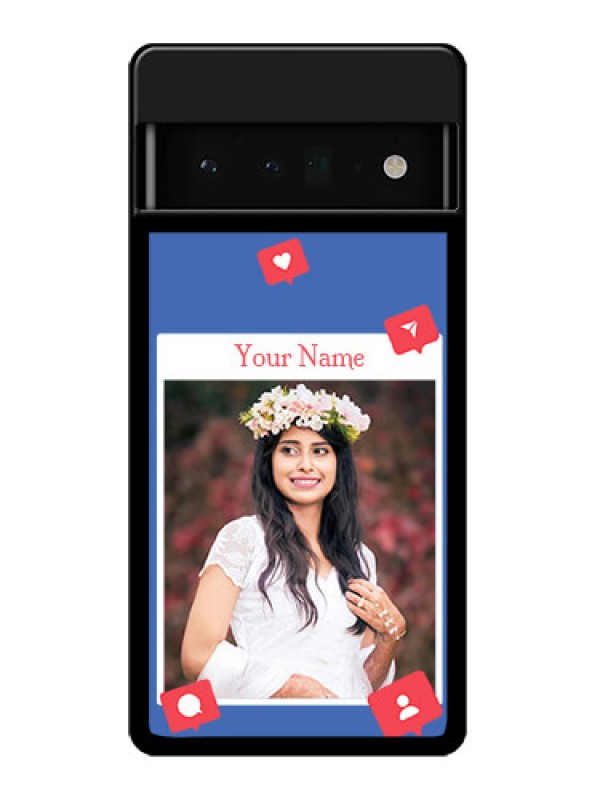 Custom Google Pixel 6 Pro 5G Custom Glass Phone Case - Like Share And Comment Design