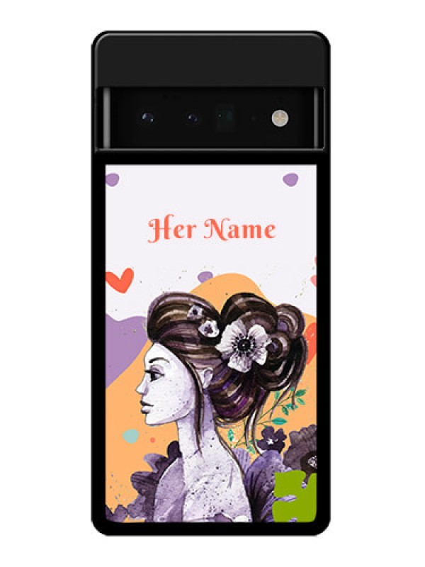 Custom Google Pixel 6 Pro 5G Custom Glass Phone Case - Woman And Nature Design