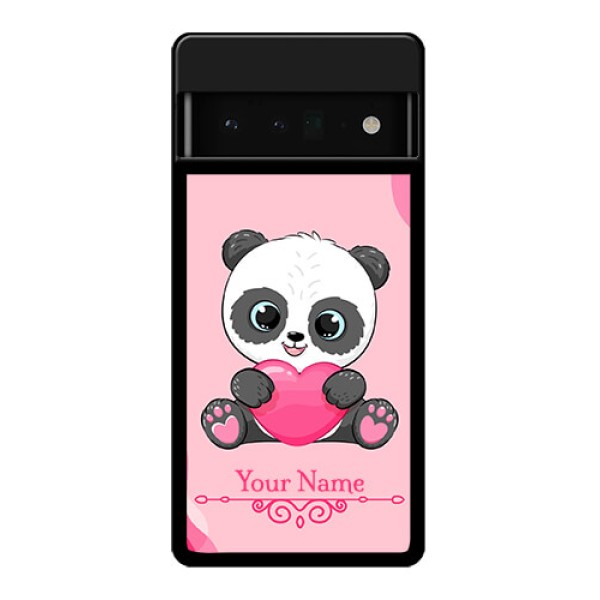 Google Pixel 6 Pro 5G Custom Glass Phone Case - Cute Panda Design