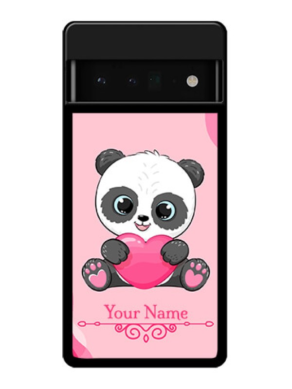Custom Google Pixel 6 Pro 5G Custom Glass Phone Case - Cute Panda Design