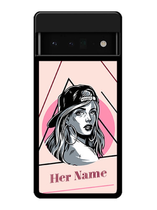 Custom Google Pixel 6 Pro 5G Custom Glass Phone Case - Rockstar Girl Design