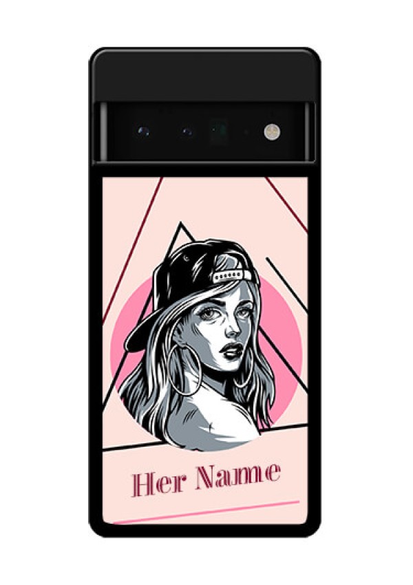 Google Pixel 6 Pro 5G Custom Glass Phone Case - Rockstar Girl Design
