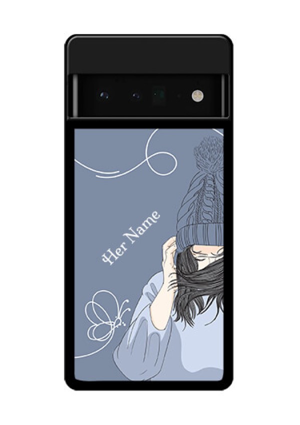 Google Pixel 6 Pro 5G Custom Glass Phone Case - Girl In Winter Outfit Design