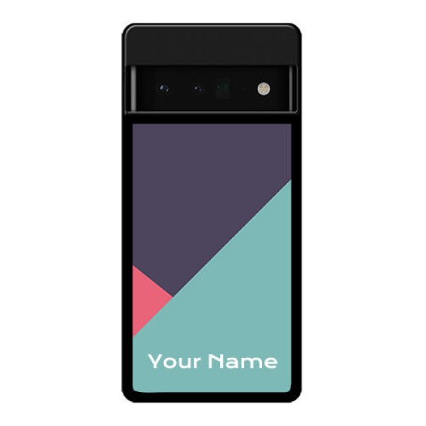Google Pixel 6 Pro 5G Custom Glass Phone Case - Tri Color Abstract Design