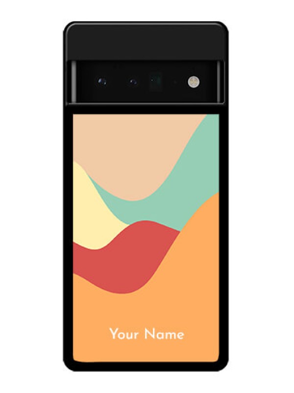 Custom Google Pixel 6 Pro 5G Custom Glass Phone Case - Ocean Waves Multi - Colour Design