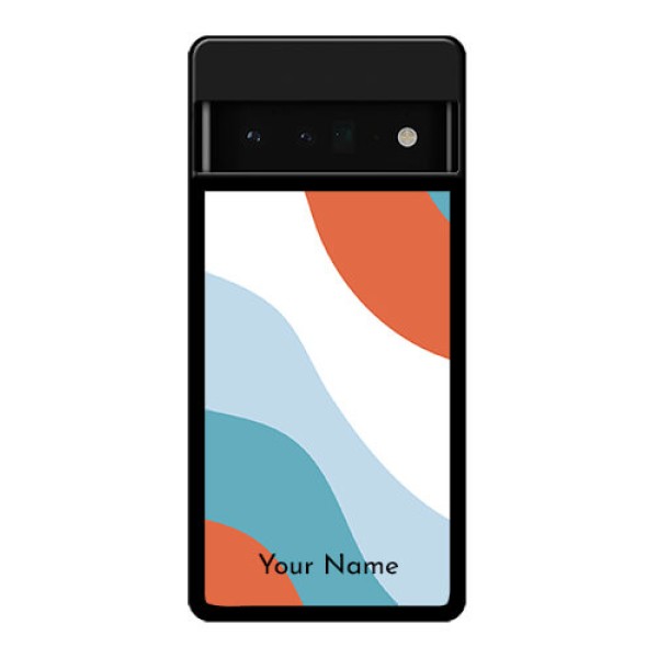 Google Pixel 6 Pro 5G Custom Glass Phone Case - Coloured Waves Design