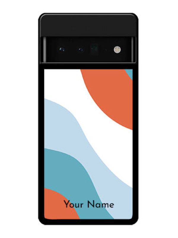Custom Google Pixel 6 Pro 5G Custom Glass Phone Case - Coloured Waves Design