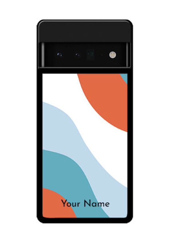 Google Pixel 6 Pro 5G Custom Glass Phone Case - Coloured Waves Design