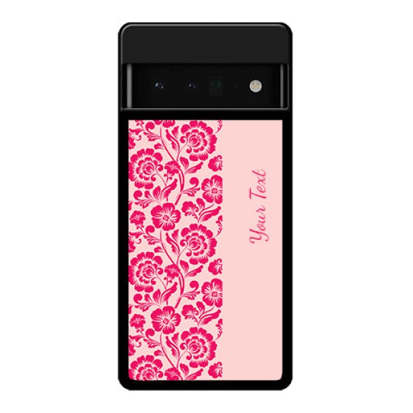 Google Pixel 6 Pro 5G Custom Glass Phone Case - Attractive Floral Pattern Design