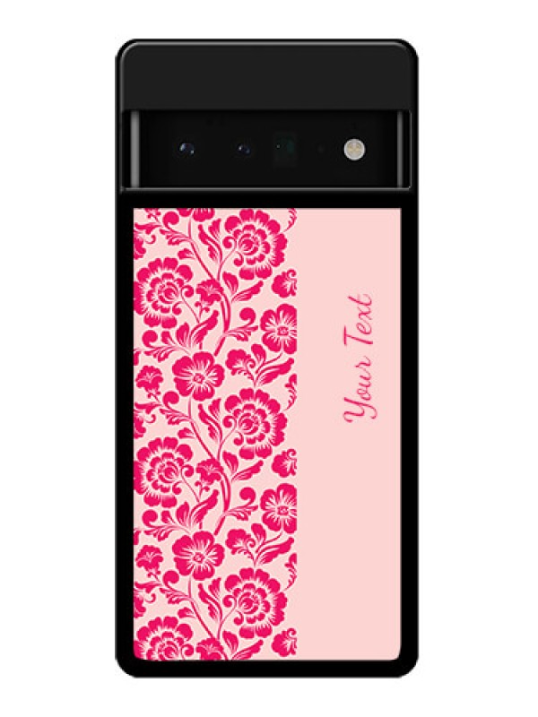 Custom Google Pixel 6 Pro 5G Custom Glass Phone Case - Attractive Floral Pattern Design