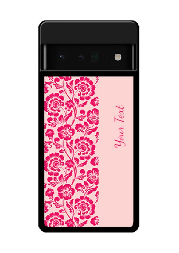 Google Pixel 6 Pro 5G Custom Glass Phone Case - Attractive Floral Pattern Design