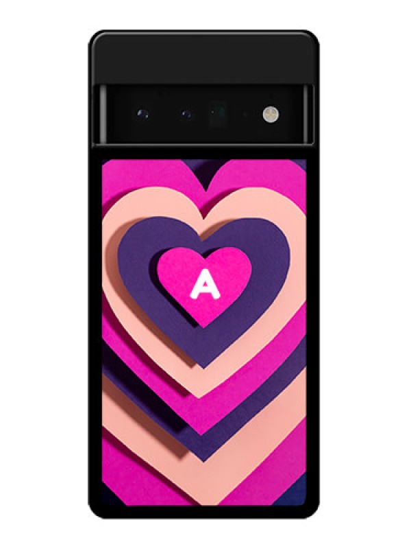 Custom Google Pixel 6 Pro 5G Custom Glass Phone Case - Cute Heart Pattern Design