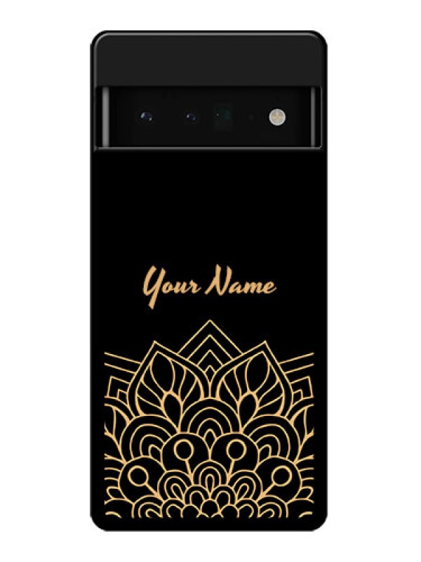 Custom Google Pixel 6 Pro 5G Custom Glass Phone Case - Golden Mandala Design