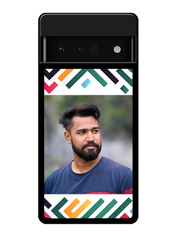 Custom Google Pixel 6 Pro 5G Custom Glass Phone Case - Colorful Maze Pattern Design