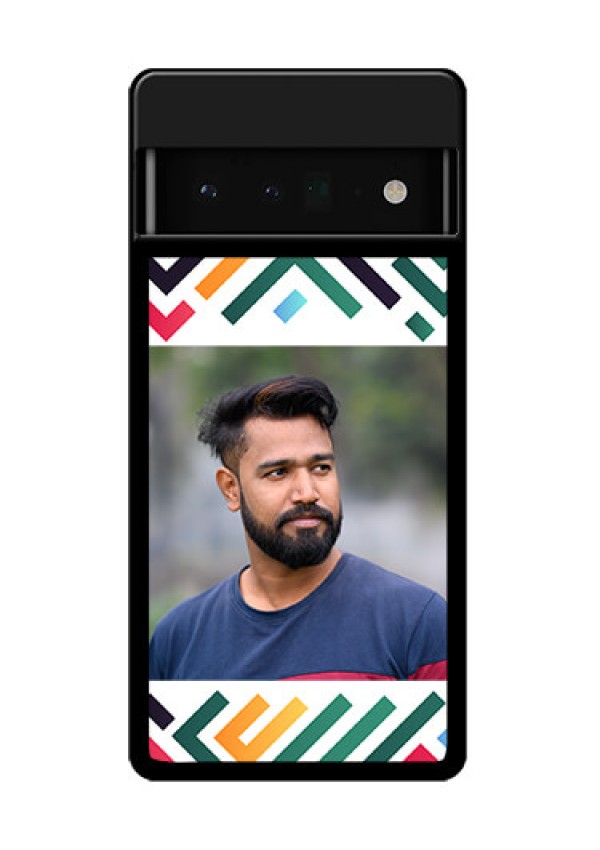 Google Pixel 6 Pro 5G Custom Glass Phone Case - Colorful Maze Pattern Design