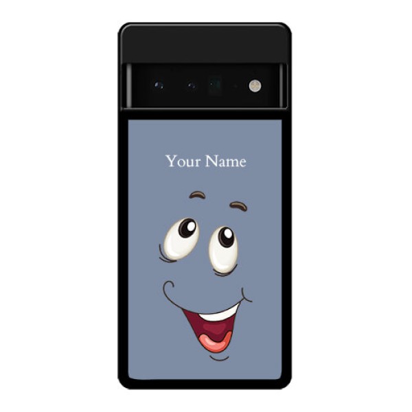 Google Pixel 6 Pro 5G Custom Glass Phone Case - Laughing Cartoon Face Design