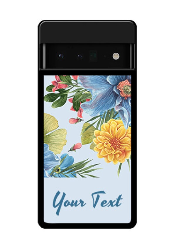 Google Pixel 6 Pro 5G Custom Glass Phone Case - Stunning Watercolored Flowers Painting Design