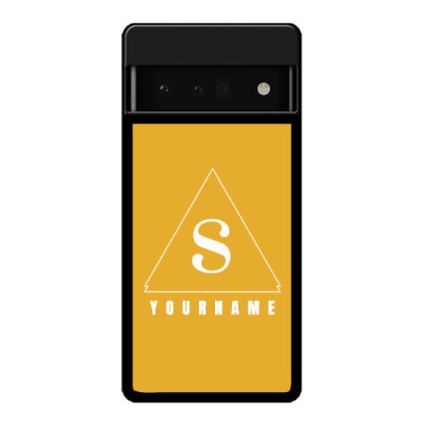 Google Pixel 6 Pro 5G Custom Glass Phone Case - Simple Triangle Design