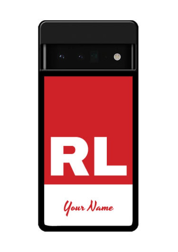 Google Pixel 6 Pro 5G Custom Glass Phone Case - Dual Tone Custom Text Design
